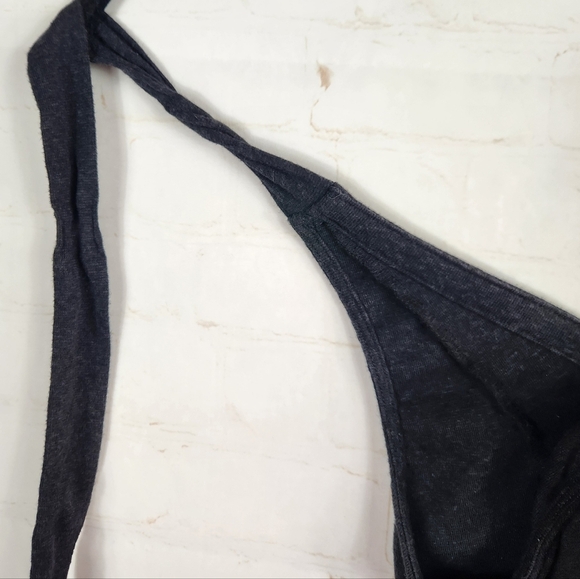 FP Beach Alice One Piece Tie Shoulder Wide Leg Jumpsuit in Charcoal Black XS - Picture 9 of 12